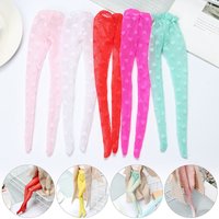 Fashion Elestic Legging Colorful Pantyhose Doll Silk Stockings Toy Pant Hose Love Heart Pattern Dolls Accessories