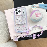 Cute Cartoon Peanuts Snoopy Magnetic Holder Magsafe Wireless Charge Phone Case For iPhone 17 16 15 14 13 Pro Max Hard Cover