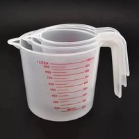 1/3pcs Baking Liquid Measuring Cups PVC Scale Cup Plastic Measuring Volume Beaker Kitchen Baking Tools 250/500/1000ml