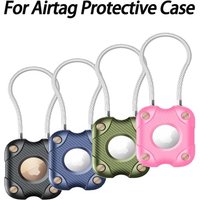 Airtag Holder with Wire Cable,Secure Lock Airtag Keychain,Hard Protective AirTag Case Holder for Apple Airtag for Key Chain,Car
