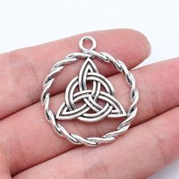 5pcs Charms 35*30mm Celtic Knot Charms Hollow Round Pendant For Jewelry Making DIY Viking Jewelry Findings