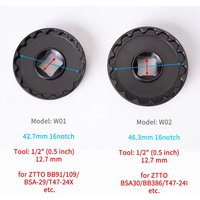 ZTTO Gravel Road Bike Bottom Bracket Tool 1/2" Square Drive Al Alloy BB T47 BB86 RS501 MT501 BSA Wrench Thread Lock Threaded BB