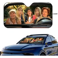 W-White Chicks Movie Car SunShade Windshield Foldable Three-layer Insulation Sunshade By Suction Cup Blocks UV Rays Sun