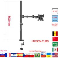 1200mm 800mm T902-180 Desktop Stand Full Motion 360 Degree Steel Monitor Holder 10'-27' Clamp Base Monitor Mount Arm Load 11kg