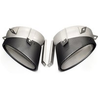 Carbon Fiber Muffler Exhaust Tips For Audi R8 V10 V8 2010-2015 Oval & Round Tailpipe Decorative Nozzle 1 Pair