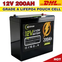 12V 200Ah LiFePO4 Battery 3600Wh Energy 200A BMS A+ Cells With 2-Year Warranty,UL1973,For RV, Van, Trolling Motor,Camp image 4