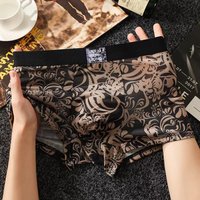 Boxers man Summer Thin Ice silk Breathable Men underpants Soft Touch Men's briefs Underwear man