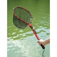LINNHUE Fishing Nets Folding Laning Net Cheap Price Rubber/Silicone Mesh Catch 14kg Fish Lure Fishing Tool Anglers Accessory