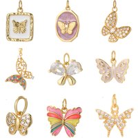 Lovely Butterfly Charms Dijes Diy Earrings Bracelet Necklace Accessories Gold Color Charms for Jewelry Making Supplies Designer