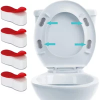 4pcs Toilet Seat Bumper Heighten The Toilet Seat Ring To Reduce The Gap. Toilet Silicone Gasket Toilet Anti Vibration Pads