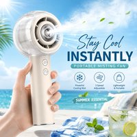 A New Generation Of Spray Portable Handheld Fan 6000mAh Rechargeable Battery, Strong Wind Is Suitable For Travel, Camping, Beach
