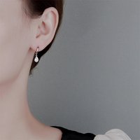 925 Sterling Silver Water Drop Zircon Earrings For Women With Simple Temperament Earrings Wedding Jewelry Accessories