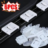 6Pc Car Seat Rail Runner Slider Guide Clip Glide Kit 435881203A for VW Volkswagen MK1 MK2 MK3 Jetta Corrado Golf Scirocco Passat