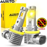 AUXITO 2Pcs CANBUS H8 H11 LED Fog Light Bulbs H9 H16JP 9005 HB3 9006 HB4 3000K Amber Yellow Led Daytime Running Driving Lamp