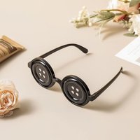 Fashion Costume Accessory Button Eye Glasses Resin Lightweight Eyewear Cosplay Party Favor Eyewear Halloween Glasses kids
