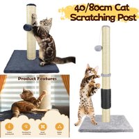 Cat Scratching Post for Indoor,Tall Tree with Dangling Toy,Plush Base,Cat Scratch Post,Furniture Protector&Play Toy (40/80cm)