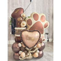 48pcs Animal Let's Pawty Dog Cat Paw Aluminum Balloon 32 inch Chocolate Number Birthday Party Decor Balloon Baby Shower