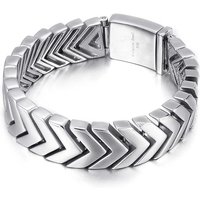 AliExpress Qiaonitu 18mm Punk Retro Arrow Chain Bracelet Men Women Hiphop Rock Shiny Stainless Steel Snake Bone Design Biker Bike Bangle Jewelry