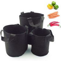 2/3/6 Tall Gallon garden pots planters grow bags nursery plant pots fabric vegetable for jardim nursery growing supplies tools D