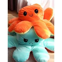 Changeable Face Mood Small Octopus Pillow Doll Double Sided Flip Doll Valentine's Day Gift Plush Toy for Women