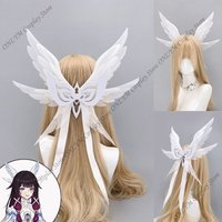 Columbina Genshin Cosplay Headpiece Genshin Impact Columbina Headwear Lolita Headpiece Angel Ear Feather Accessory for Women