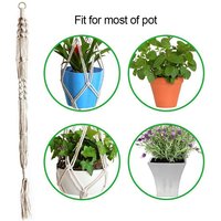 Macrame Hanging Planters Decorative Flower Pot Holder with Tassels 4 Legs for Indoor Outdoor Boho Home Decor