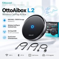 Ottocast L2 Android Car AI Box Bezprzewodowy adapter CarPlay 8GB+128GB Android Auto Smart TV Box Podwójny ekran HDMI ESIM Do Benz