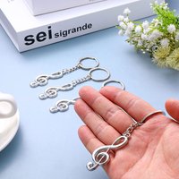 10Pcs Music Keychain Music Note Keychain Music Note Keyfob G Clef Musical Symbol Metal Key Rings Gifts