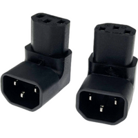 10A 3Pin IEC Connector Down UP 90 Angled IEC 320 C14 Male to C13 Female Power Adapter AC Plug LCD LED wall Mount TV Accessories