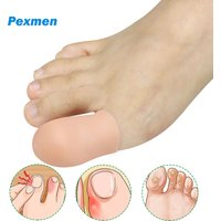Pexmen 2/4Pcs Big Toe Caps Gel Toe Covers Protect Toe from Rubbing Ingrown Toenails Corns and Blisters Foot Care Protectors