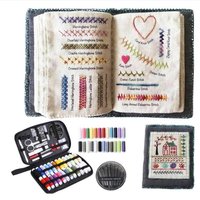 86Pcs/Set 106 Patterns Embroidery Stitch Book Kit Linen Felting Handmade Needlework Embroidery Sewing Book Portable Sample Page