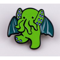 Green Monster Cthulhu Myth Enamel Pins Brooches For Clothing Backpack Cartoon Lapel Badges Fashion Jewelry Accessories Gifts