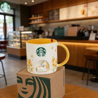 Starbucks Classic Embossed Horse Mug Little Yellow Horse Detailed Home Daily Multi-purpose Cup