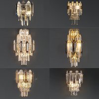 Living Room Crystal Wall Lamp Staircase Light Bedside Lamp Corridor Tv Background Decoration Foyer Entrance Lighting Fixture