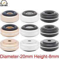 20x8mm Amplifier Speaker Isolation Stand Base CNC Machined Solid Aluminum Feet Pad CD Player Subwoofer Guitar AMP Cobinet Base