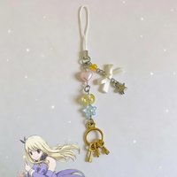 Lucy Heartfilia Same Style Y2K Handmade Heart Phone Charm - Japanese Pastel Fairy Tail Themed Accessory Keychain Ornament