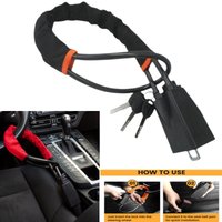Steering Wheel Lock Seat Belt Universal Anti Theft Car Device Prevention with 3 Keys for Security Fit Most Vehicles Truck SUV