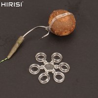 Hirisi 25Pcs Pack Bait Bands For Carp Coarse Fishing Tackle White Pellet Bait Bands Elastic Practical Angling Fishing Accessory
