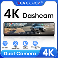 4K Car DVR 1080P Rear Camera Dash Cam for Vehicle Video Recorder Front and Rear Dual Lens Night Vision G-Sensor Loop Recording