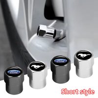 Hot 4Pcs/Set Car Wheel Tire Valve Caps Metal Stem Cover For Ford FIESTA Focus Explorer Shelby Mustang GT350 Kuga Fusion F-1