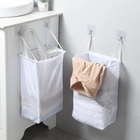 Wall-mounted Dirty Clothes Basket Home Laundry Baskets Bath Storage Bag Bathroom Placement Mesh Organizer