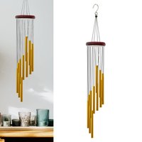 12 Tubes Aluminum Alloy Wind Chimes with Hook Gold/silver Bells for Outside Home Wedding Party Memorial Decoration Gifts