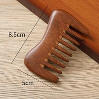 New Thicken Wooden Wide Tooth Comb Large Natural Sandalwood Hair Combs Anti-static Head Scalp Massager for Curls