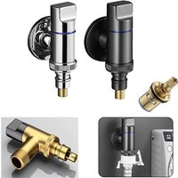 Multi-Function Washing Machine Faucet Brass Water Stop Quick Opening Angle Valve Wall Mounted G1/2 Water Stop Clip Triangle Valv