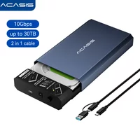 Acasis SATA III 6Gbps Hard Driver Enclosure for 3.5/2.5 inch HDD/SSD Up to 550MB/S 12V/2A Plug and Play USB to Sata Adapter