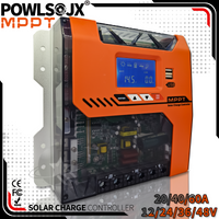 POWLSOJX 20A/40A/60A MPPT Solar Controller 12V-48V Auto, 150V PV Input with DSP Chip & 6 Protections for Li/AGM/Gel