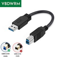 Short USB 3.0 Cable A male to B male Super Speed USB 3.0 A to B Cable for Eternal HDD Enclosure HUB USB 3.0 Switch with B port