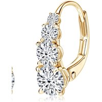 OXTAO 4-stone Drop Hoop Earrings for Women Real 925 Silver D VVS1 All Moissanite Clip Earrings Wedding Party Jewelry Gift