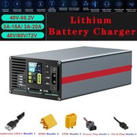 Charger 40V to 88.2V Li-ion Battery Lithium Battery Charge Current Voltage Adjustable 48V 60V 72V Smart Fast Charging