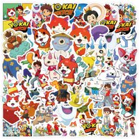 60PCS Yokai Watch Stickers Funny Anime Decals Cartoon stickers Toy DIY Scrapbook phone Luggage Guitar Bike Skateboard Kids Toys
